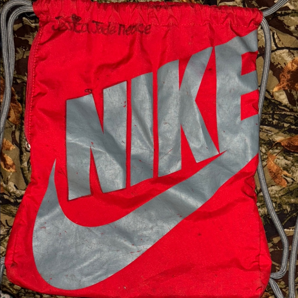 Nike Red Drawstring Bag